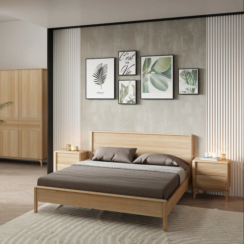 Letto matrimoniale in rovere massello Oxford | NordicStory