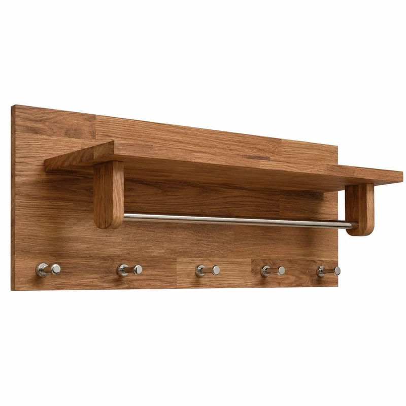 Appendiabiti da parete in legno massello di rovere Litet | NordicStory