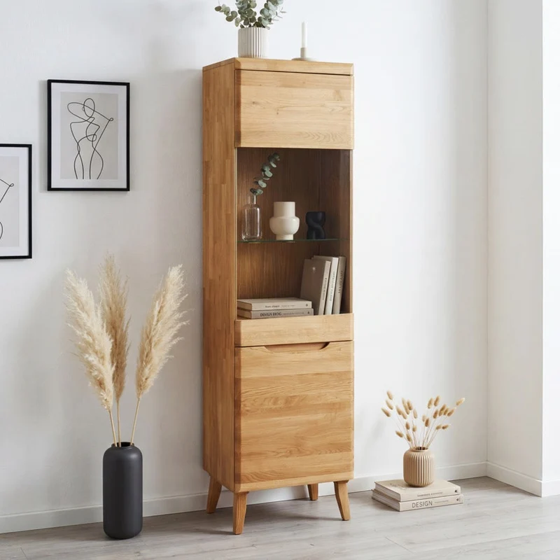 Vetrina in rovere massiccio Milan 1 | NordicStory