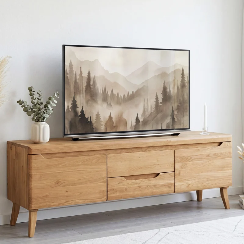 Mobile TV in rovere massello Milan | NordicStory
