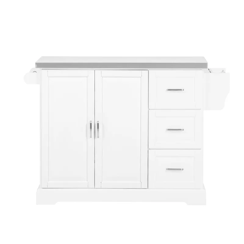 SoBuy Credenza con piano in acciaio 130x71x91cm FKW41-ST