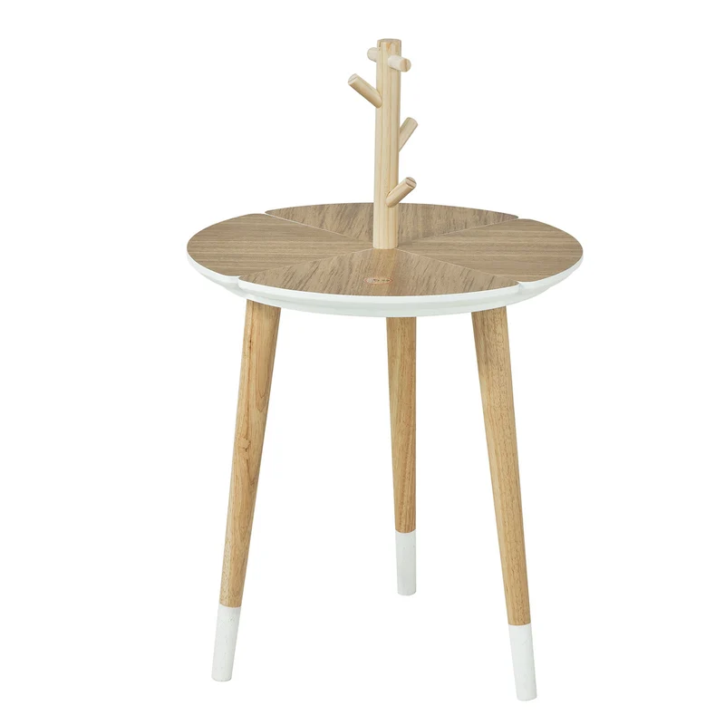 SoBuy Tavolino con portabicchieri ?40xA66cm FBT38-WN