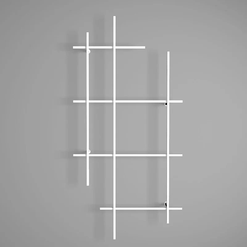 Libreria da parete in acciaio tubolare Etere4