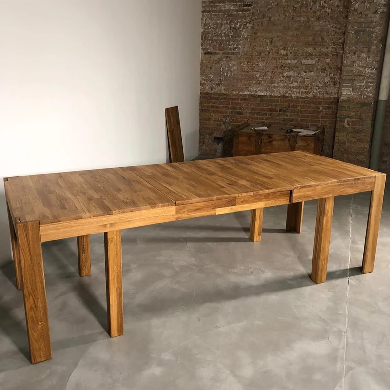 Tavolo da pranzo allungabile in legno massello di rovere XL | NordicStory