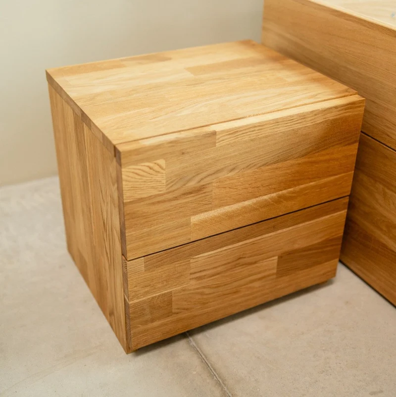 Comodino in legno massello di rovere Denmark 2 | NordicStory