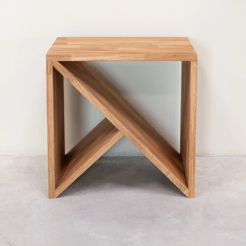 Tavolino, comodino in legno massello di rovere Denmark | NordicStory