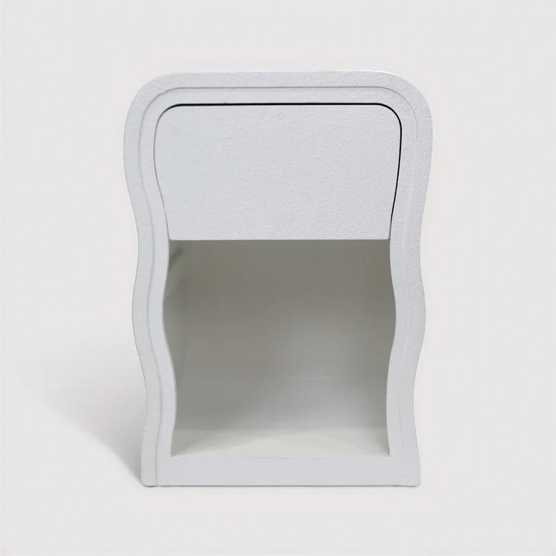 Edelweiss - Comodino 1 Cassetto colore bianco stile moderno