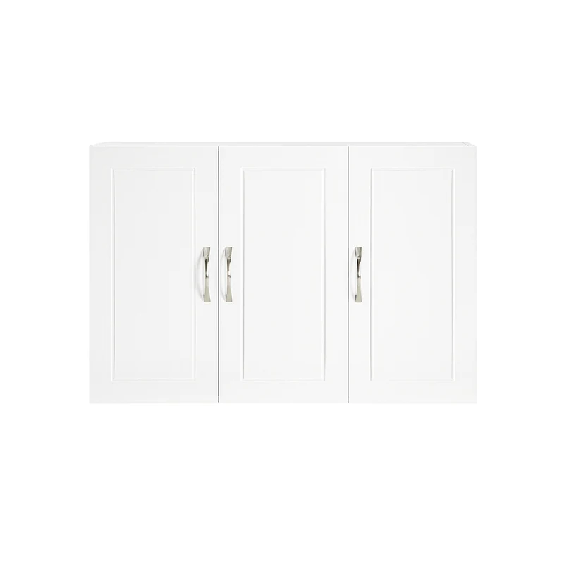SoBuy FRG231-L-W Pensile Bagno Sospeso con Anta e Ripiano Regolabile, Armadietto da Parete Salvaspazio per Bagno Cucina Lavanderia, Bianco 90x30x60 cm