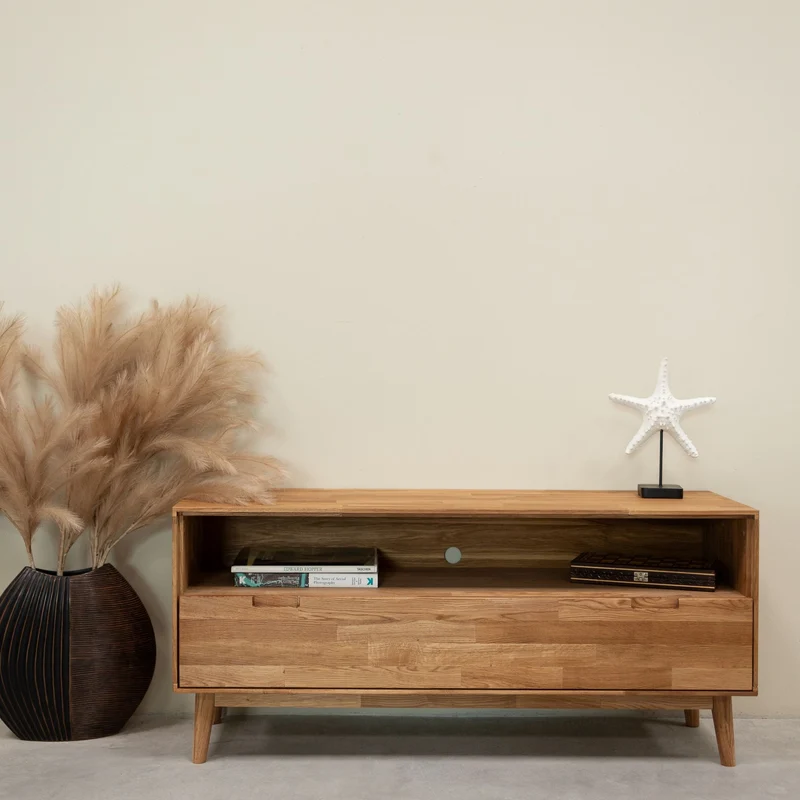 Mobile TV in legno massello di rovere Escandi 2 | NordicStory