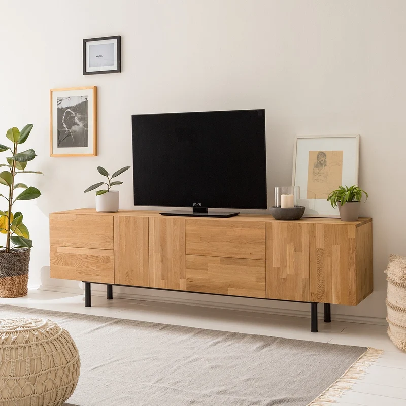 Mobile TV in legno massello di rovere Wardi | NordicStory