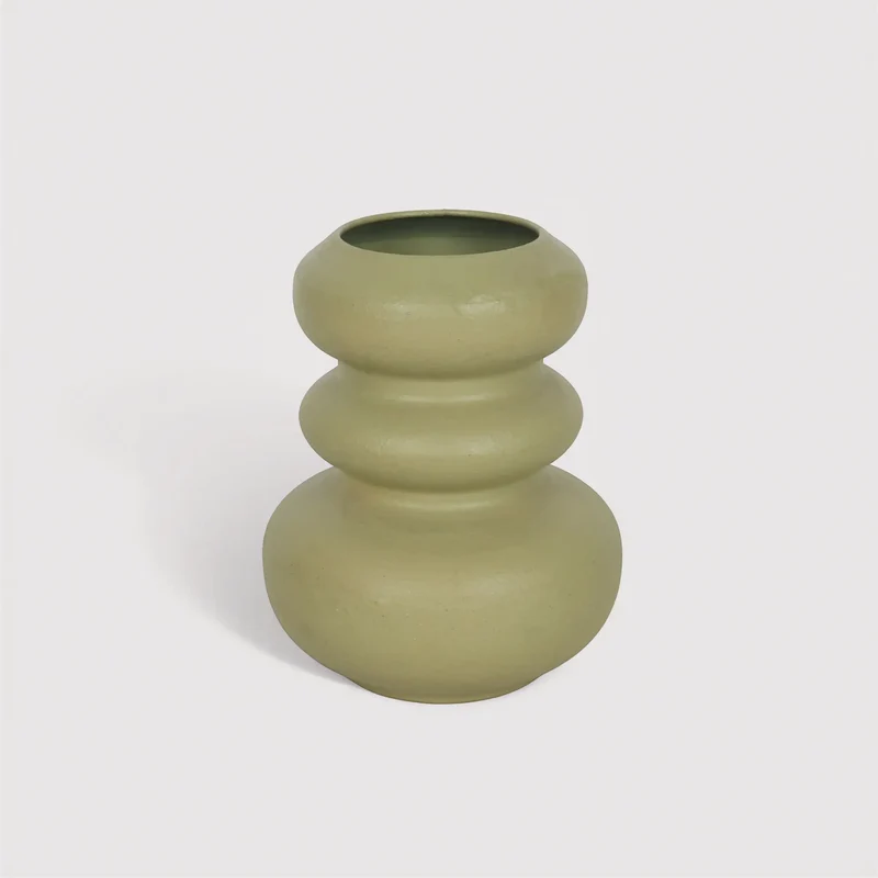 Hortensia - Vaso da Interno in metallo verde design moderno