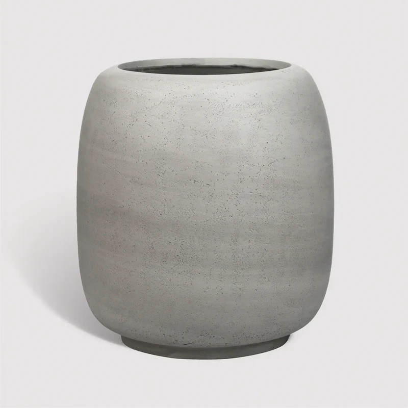 Florin - Vaso da fiori per interno in MGO grigio stile moderno