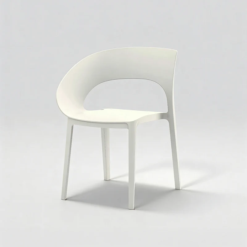 Elune - Set 2 sedie da giardino color bianco crema stile moderno