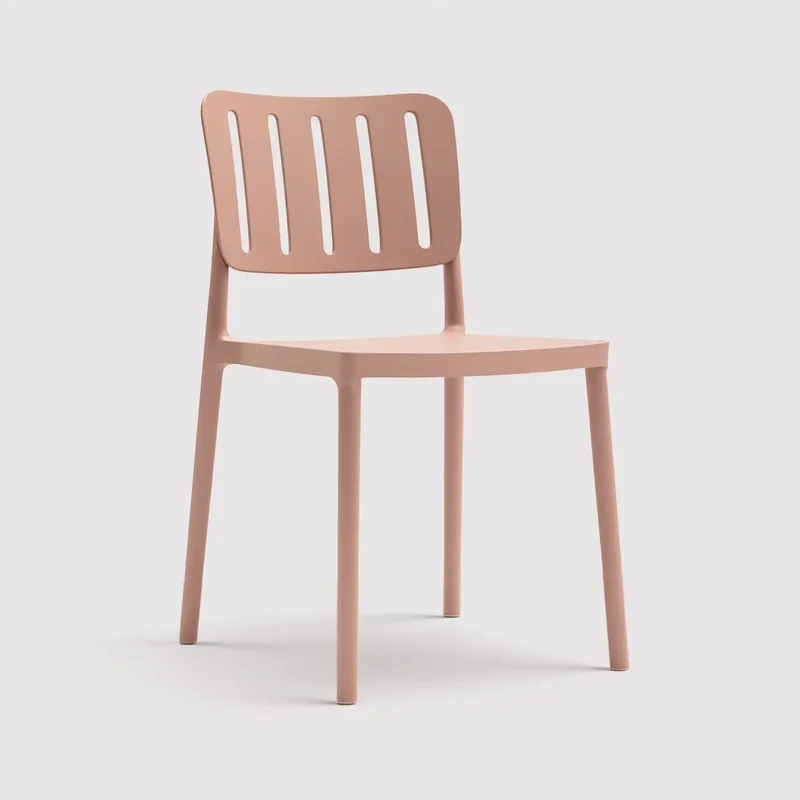 Jasaek - Sedia moderna rosa per casa o esterno