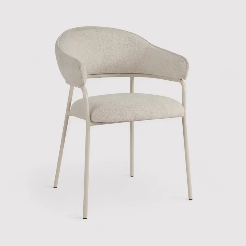Dorstenia - Set 2 sedie da salotto moderne bianco perla