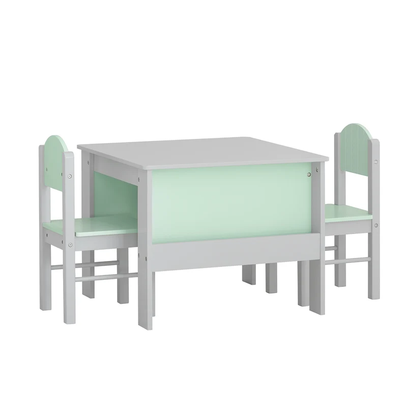 SoBuy Tavolo con 2 sedie per bambini 60x60x48cm KMB88-HG