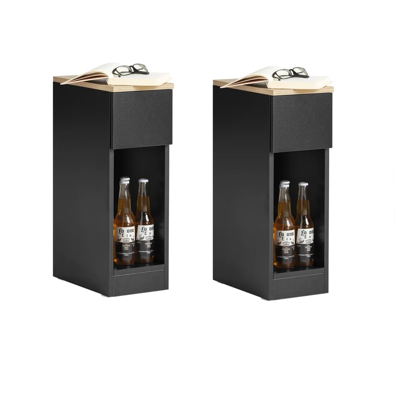 SoBuy 2 x Comodino 20x60x35cm FBT111-SCHx2