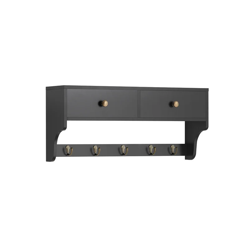 SoBuy Appendiabiti da parete 60x15x27cm FRG178-SCH