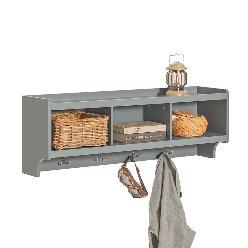 SoBuy Appendiabiti pensile da parete 100x25x35cm FHK28-HG
