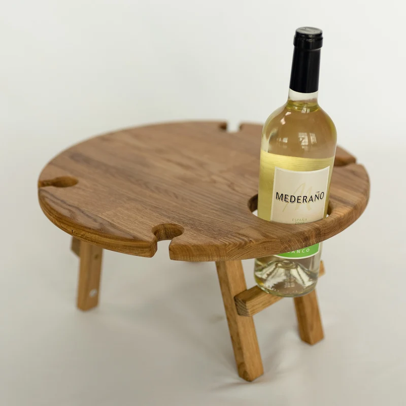 Mini tavolo da vino pieghevole in rovere massiccio | NordicStory