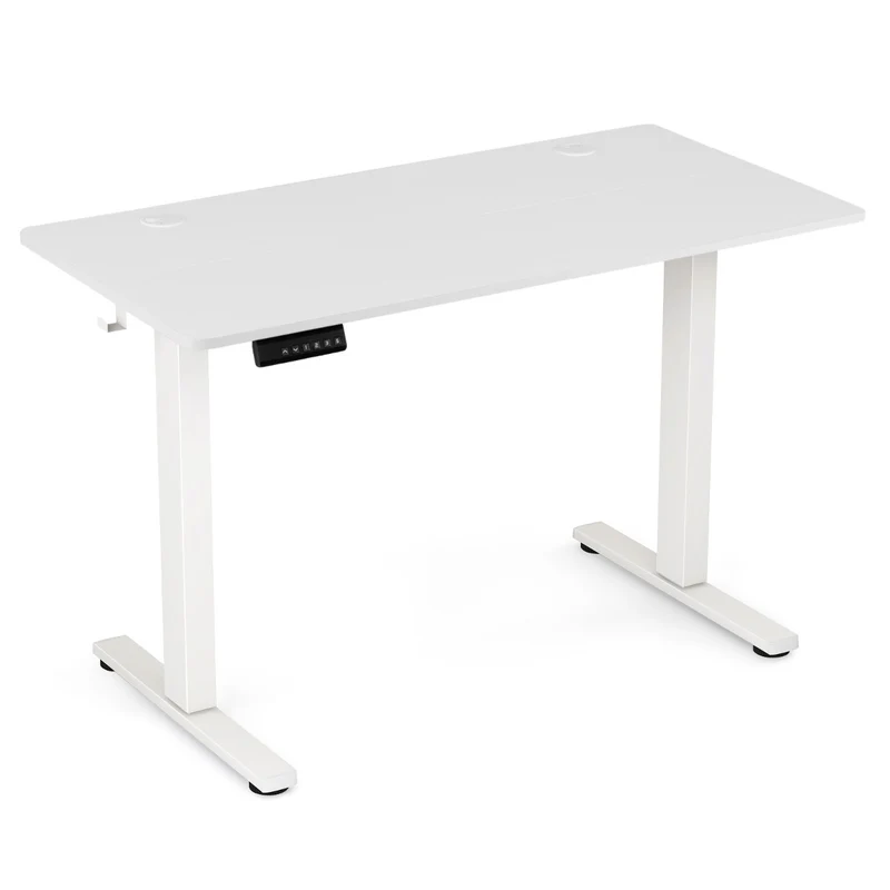 Costway - Scrivania Elettrica con 3 impostazioni di altezza memorizzabili, Scrivania per Computer, Scrivania da Ufficio, Scrivania da Lavoro, Bianco