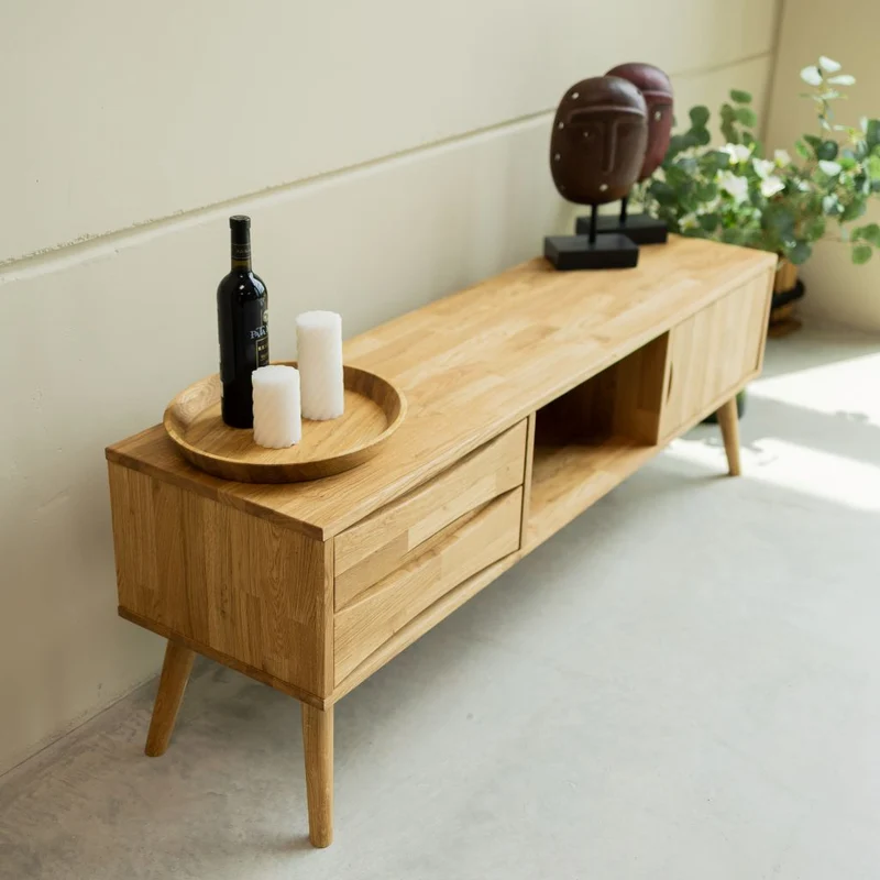 Mobile TV in legno di rovere MALMO | NordicStory
