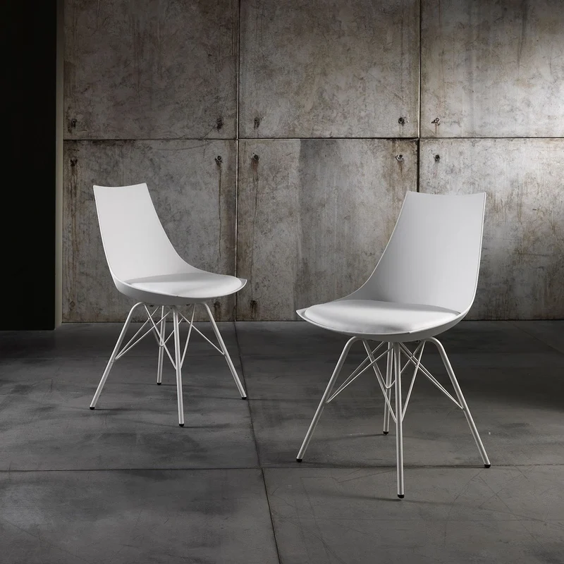 Coppia sedie da cucina Kirby White