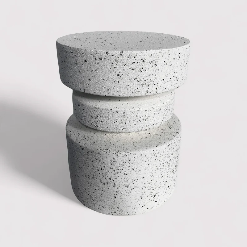 Vexo - Tavolino da divano colore bianco e nero stile moderno