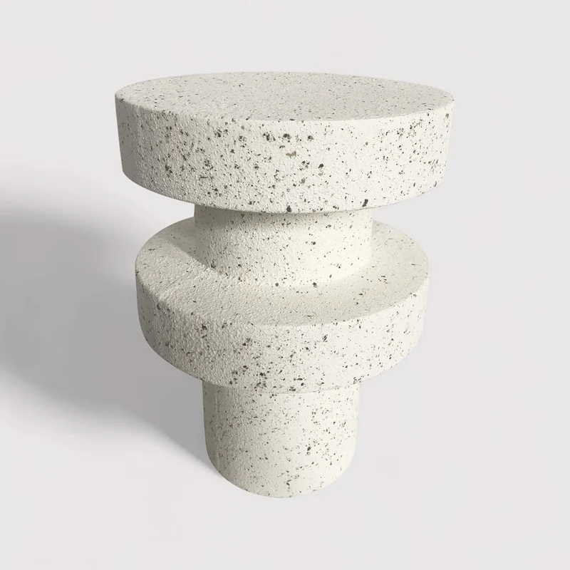 Traveno - Tavolino da caffe colore bianco e nero stile moderno