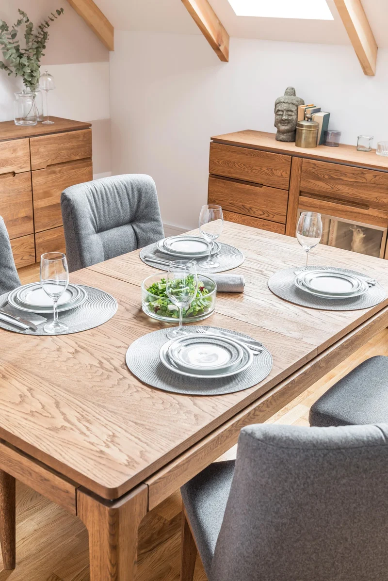 Tavolo da pranzo allungabile in rovere Montenegro 40 | LoftStory
