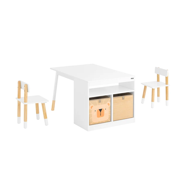 SoBuy Tavolo per bambini 90x60x53cm KMB113-W