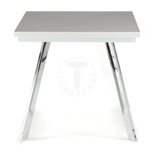 Tavolo di design mdf bianco allungabile a libro per soggiorno