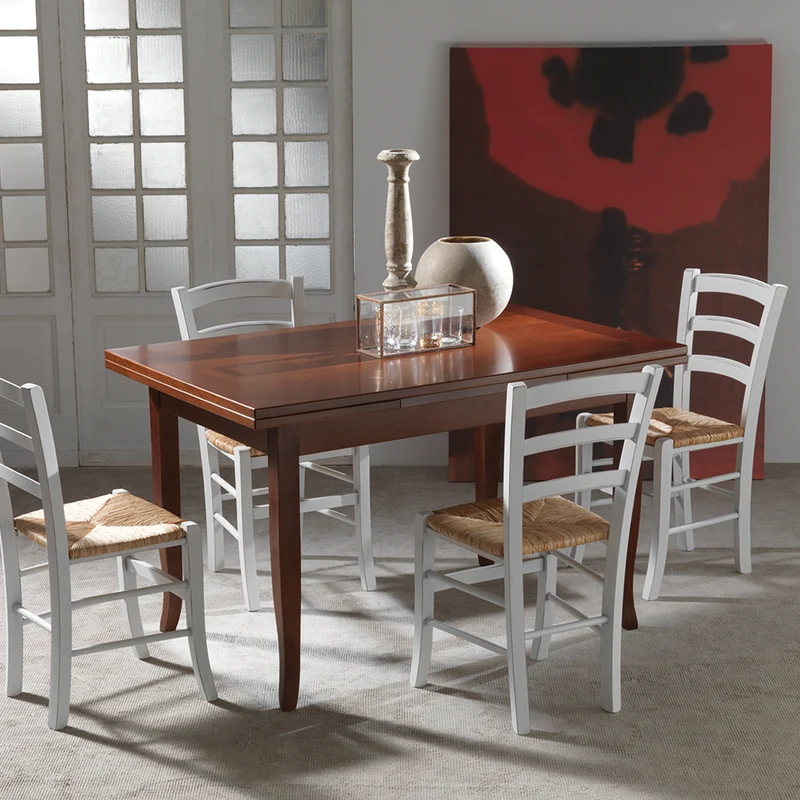 Tavolo da pranzo classico allungabile colore noce cm 130/210x85x76h