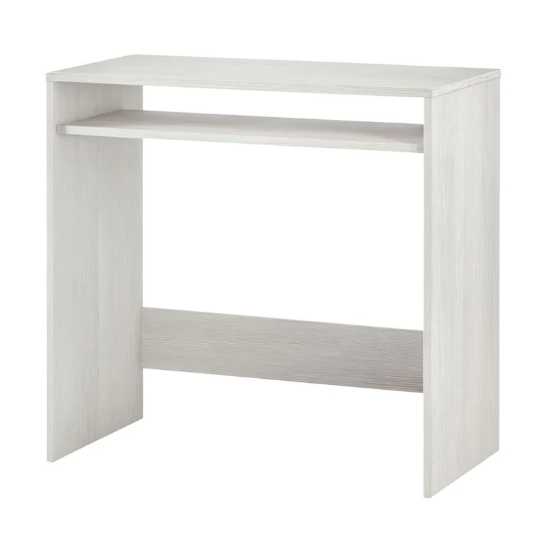 Scrivania Pc per Ufficio e Cameretta, Tavolo Computer 2 Ripiani - Bianco 79x43x78 cm