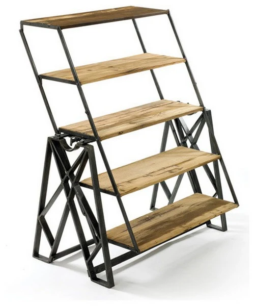 Libreria girevole scaffale industrial cm 110x63x140h