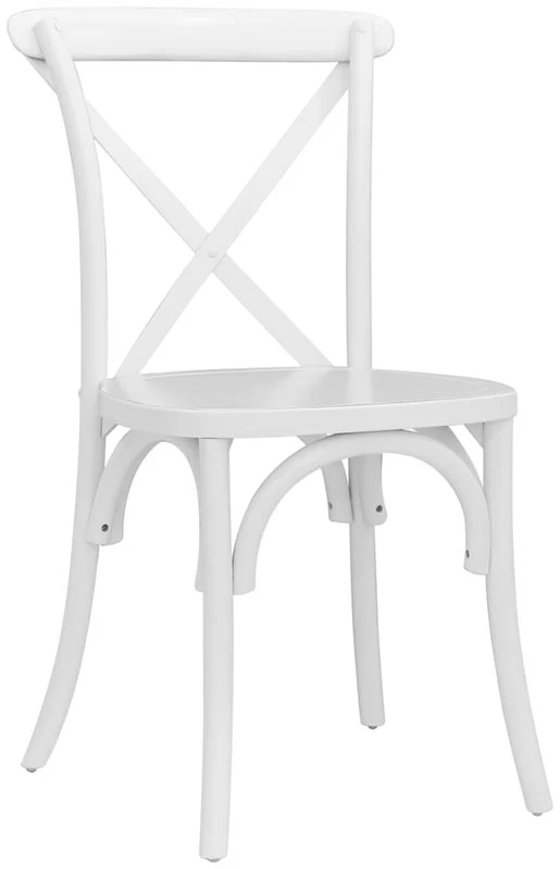 Set da 2 Sedia in legno bianca stile country per sala da pranzo o soggiorno