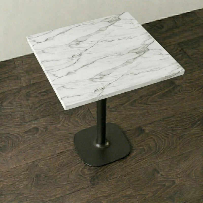 Piano Tavolo in Laminato Effetto Marmo di Carrara Opaco