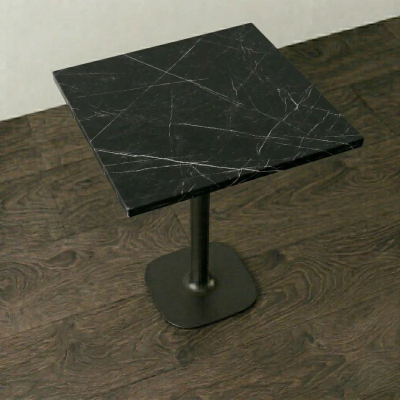 Piano Tavolo in Laminato Effetto Marmo Black