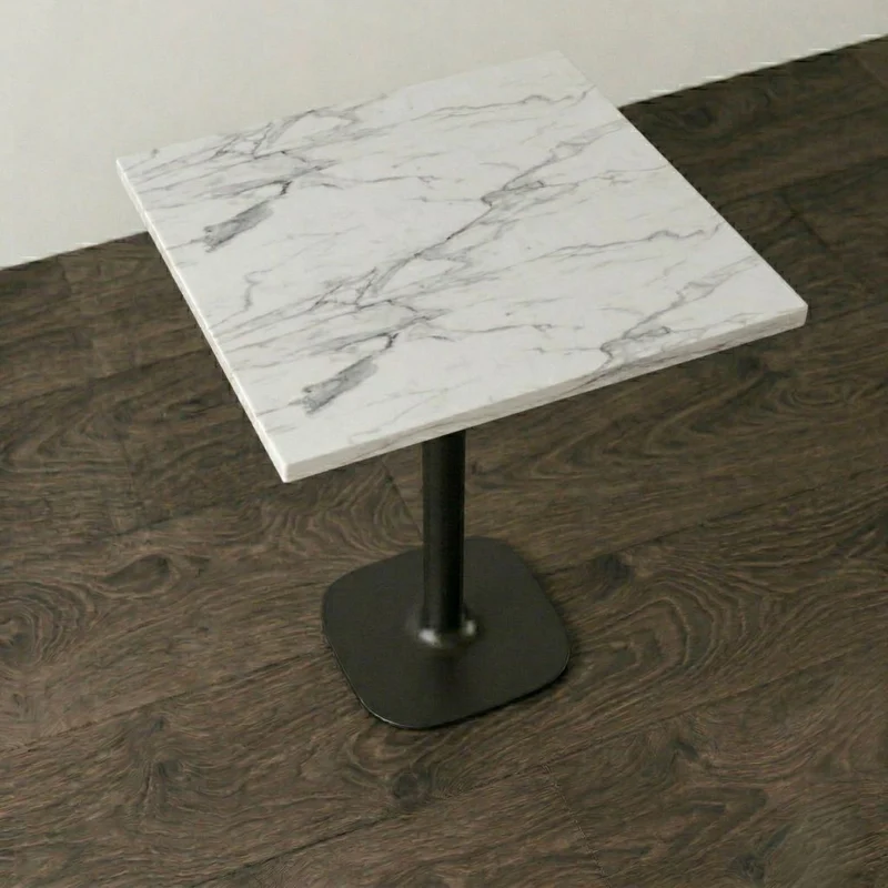 Piano Tavolo in Laminato Effetto Marmo di Carrara Lucido