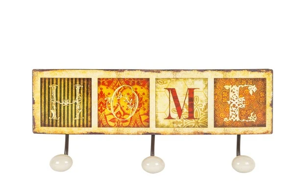 Appendiabiti da parete stile vintage cm 37x5x15h