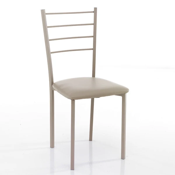 Set da 4 sedia moderna struttura in metallo seduta in similpelle - Vari colori