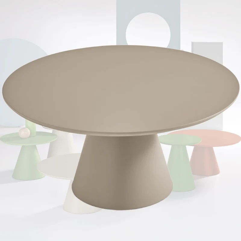 Tavolino da Salotto per Caffè, Rotondo e Moderno cm ⌀ 80x38