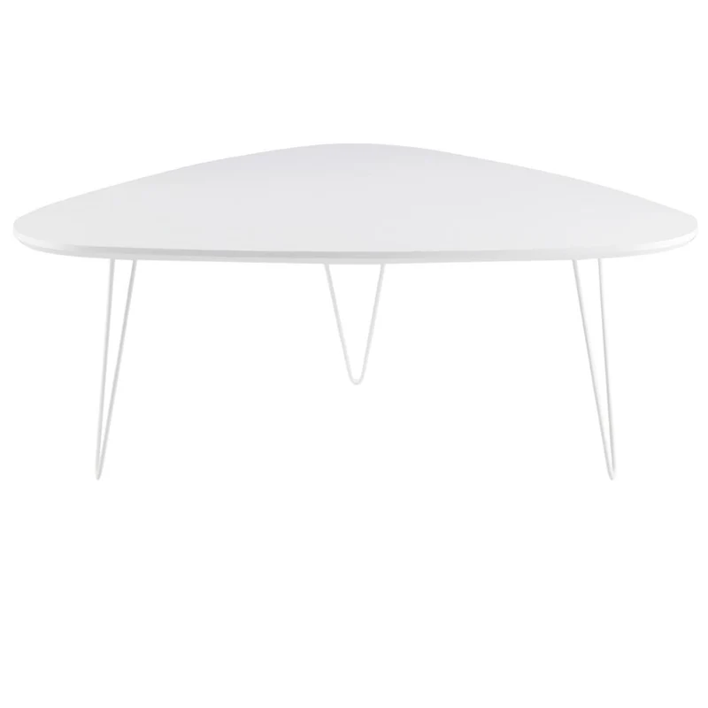 Tavolino da Caffè con Piano Sagomato, Moderno cm 100x38