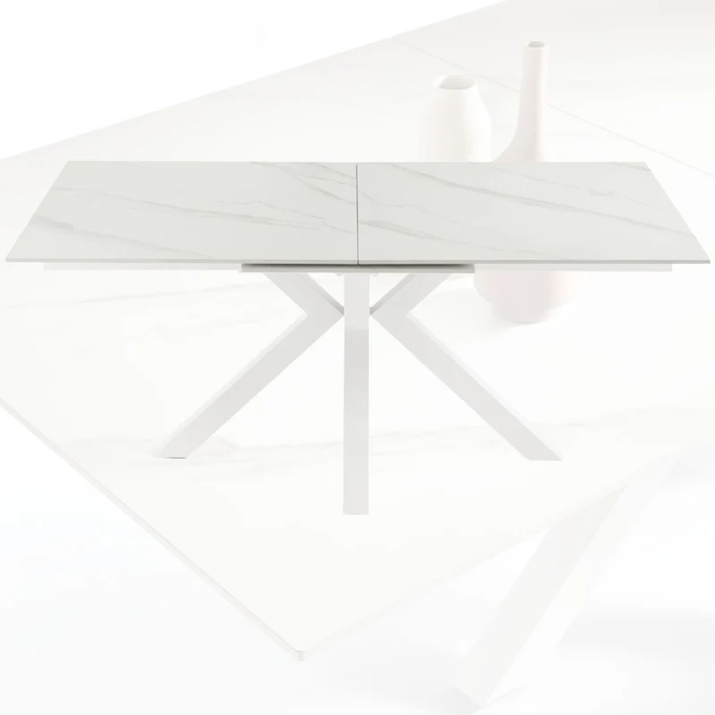 Tavolo da Pranzo Allungabile in Pietra Effetto Marmo 180/240x100x76 cm