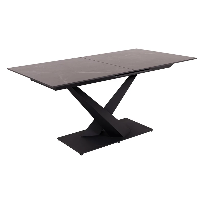 Tavolo Allungabile da Pranzo Top In Ceramica Base in Metallo 160/200 cm