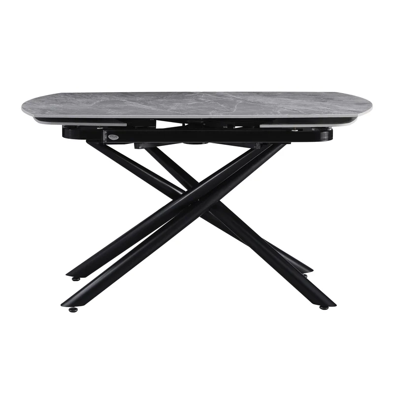 Tavolo Allungabile da Pranzo Top in Ceramica Finitura Marmorizzata 140/200 cm