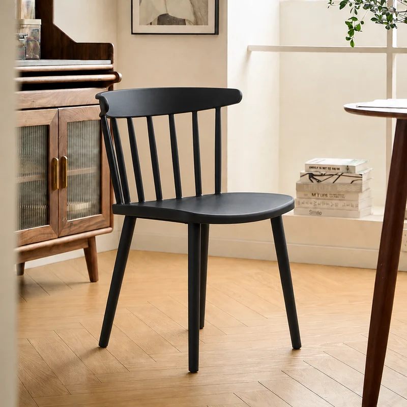 EXCHANGE - Lot de 4 chaises interieur exterieur noir
