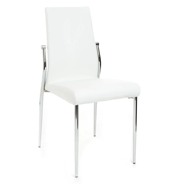 Set da 4 sedia moderna seduta in similpelle con gambe in metallo cromato - Vari colori