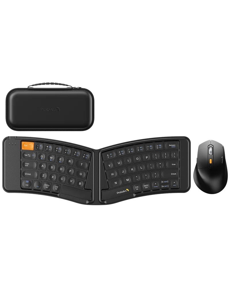 XKM03 Foldable Ergonomic Keyboard & Mouse Combo