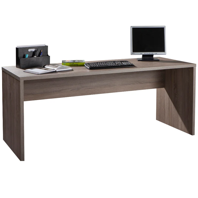 Scrivania Pc Ufficio Tavolo Porta Computer con Ampio Ripiano cm 178x69x74,5